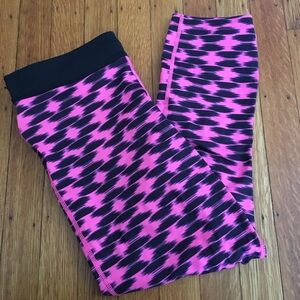 Pink and Black Patterned Leggings